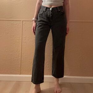 Levi's Women's Straight Leg Jeans in Dark Gray